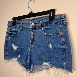 Old Navy Blue Distressed Denim Cutoff Shorts